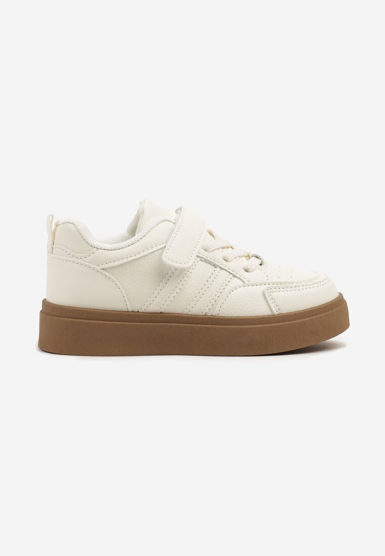 tom.miki Pantofi Sport Albi Sneakers cu Dungi Decorative Setindra
