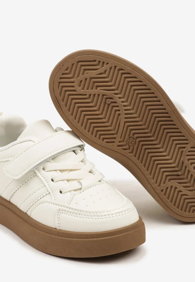 tom.miki Pantofi Sport Albi Sneakers cu Dungi Decorative Setindra