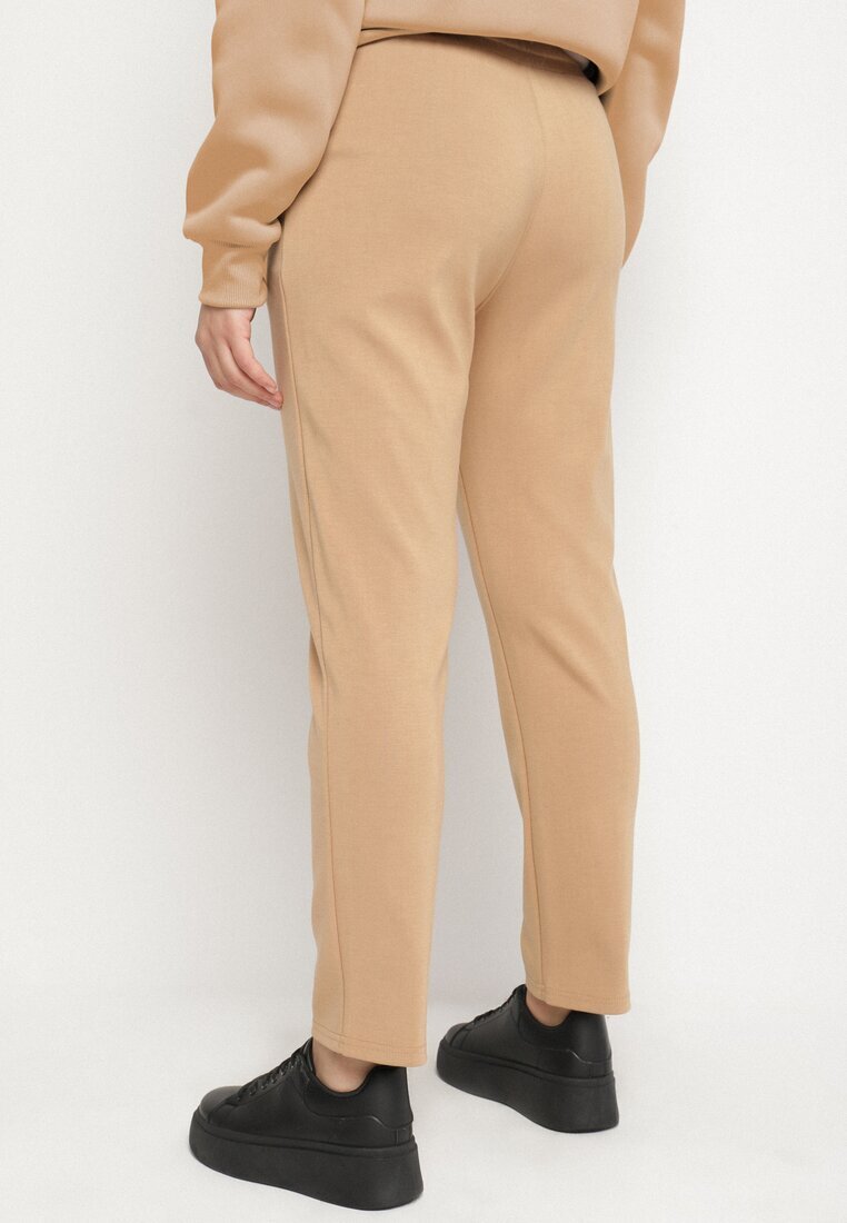 tp collection Pantaloni Bej de Trening cu Decorație pe Lateral Rialane