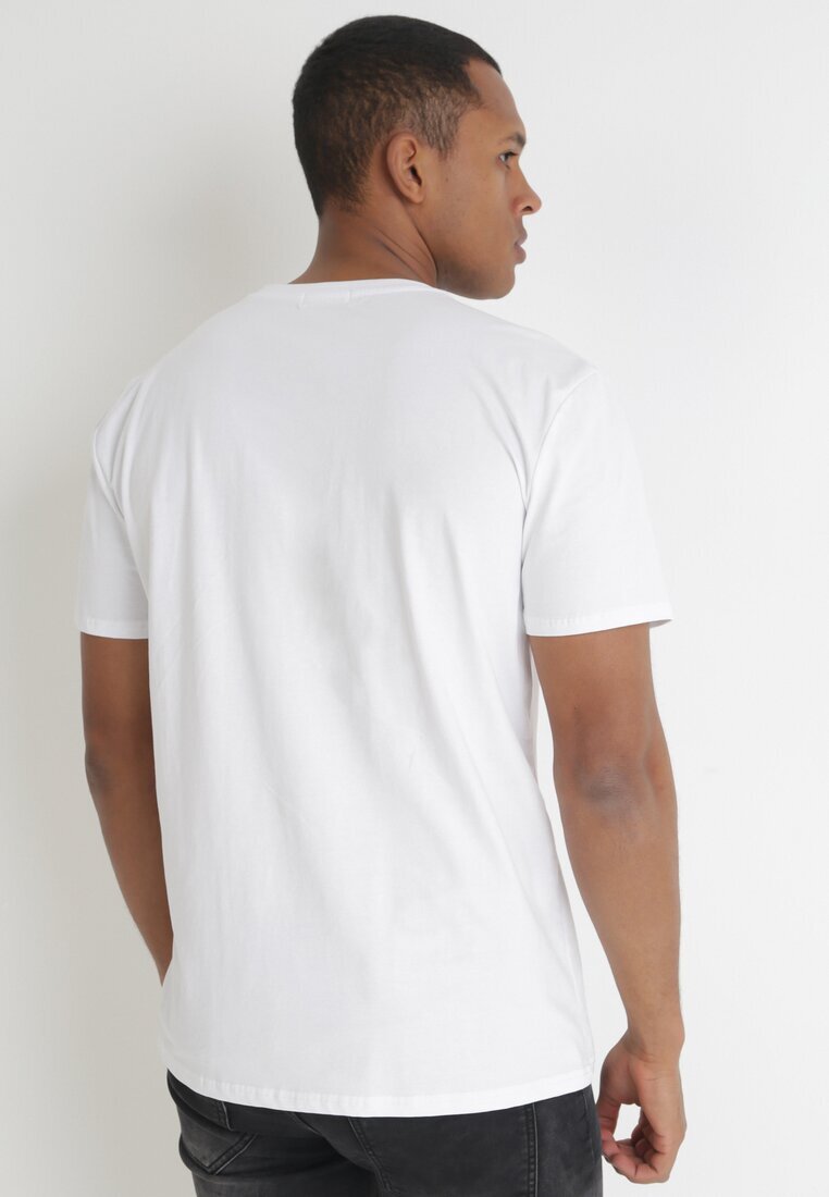  Tricou alb cu mânecă scurtă și imprimeu Evelon
