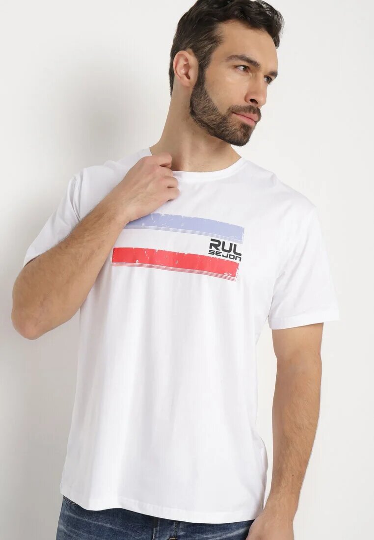  Tricou Alb din Bumbac cu Imprimeu Junikobia