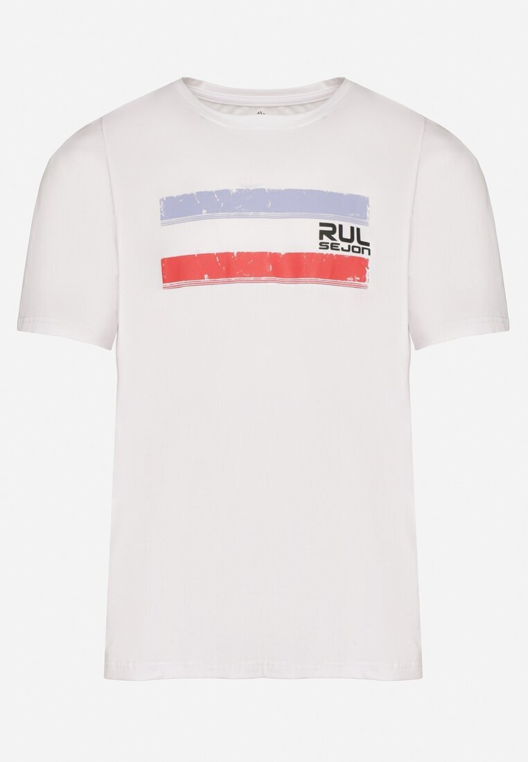  Tricou Alb din Bumbac cu Imprimeu Junikobia