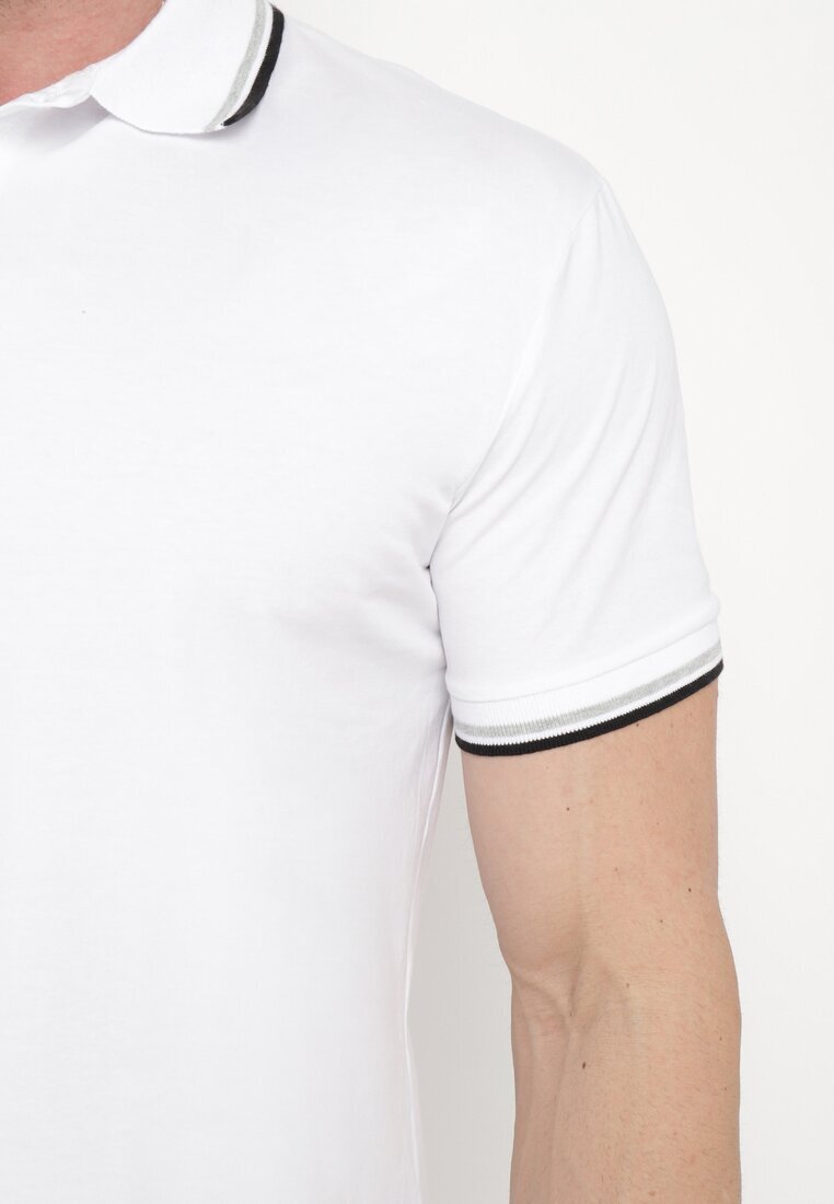  Tricou Alb tip Polo cu nasturi Timarie