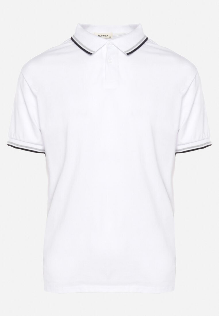  Tricou Alb tip Polo cu nasturi Timarie