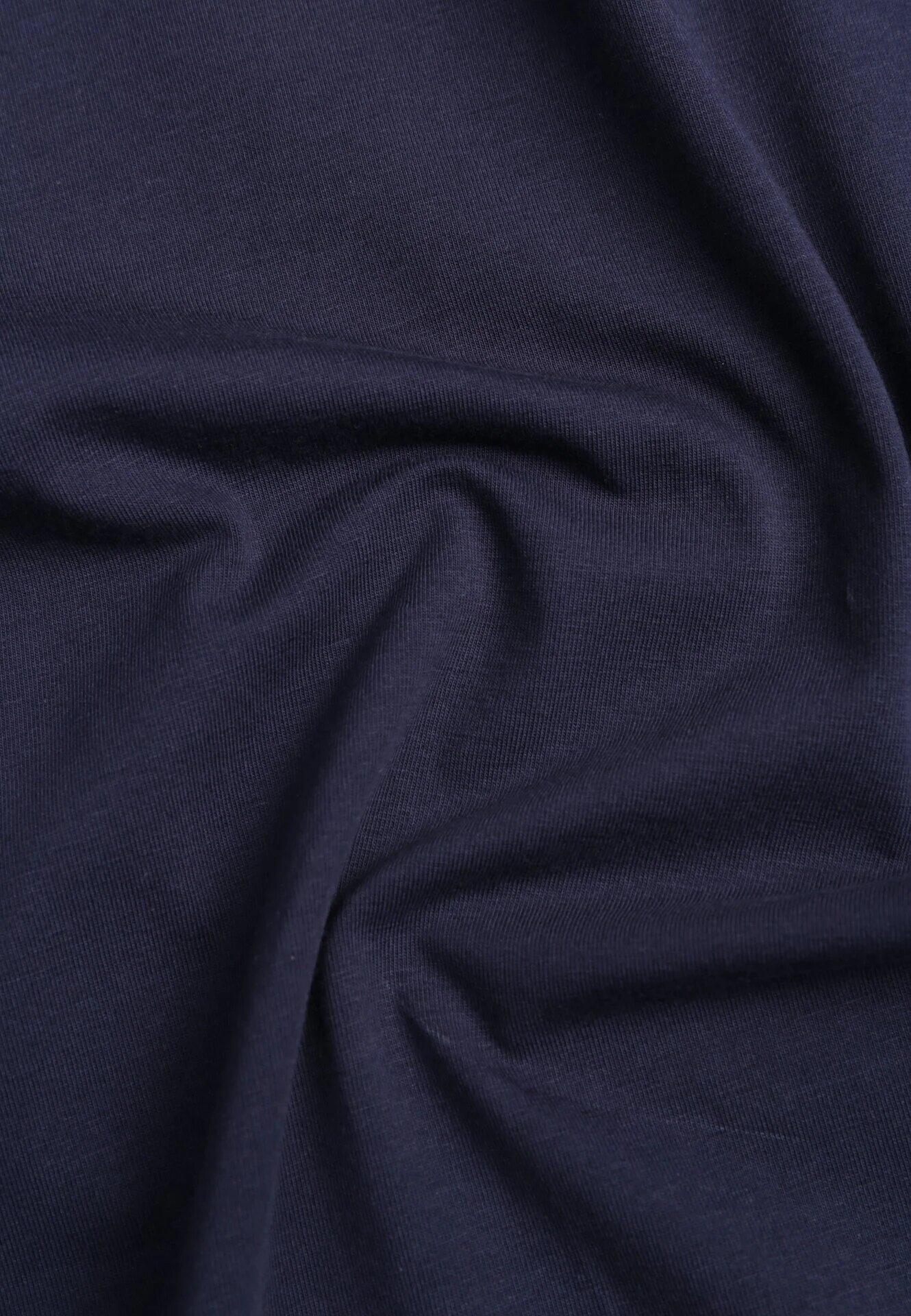  Tricou Bleumarin din Bumbac cu Decolteu în V Rionisse