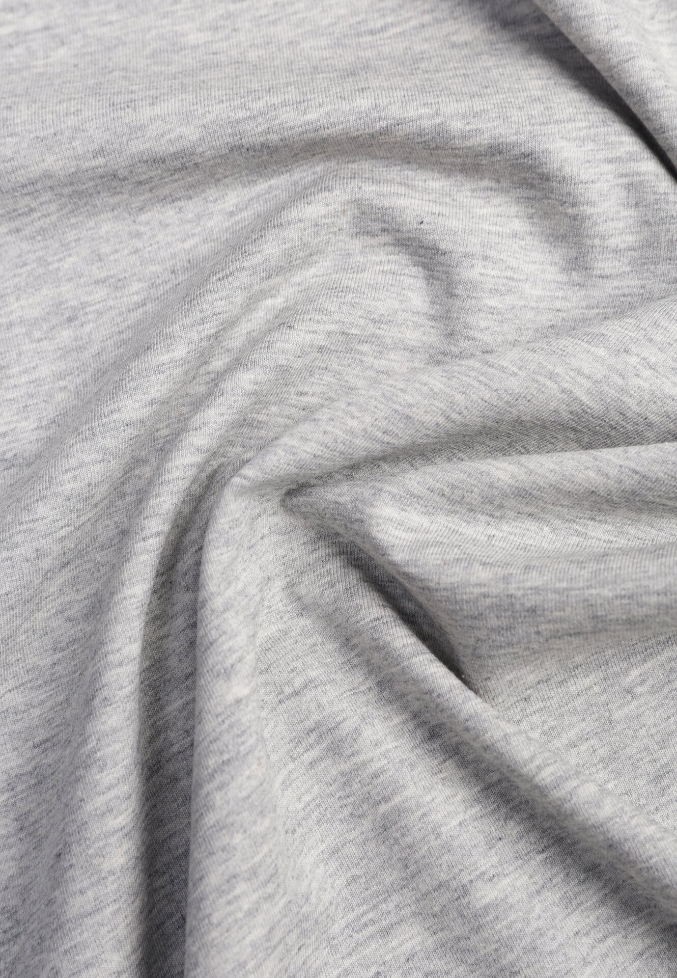  Tricou Gri deschis din Bumbac cu Decolteu în V Rionisse