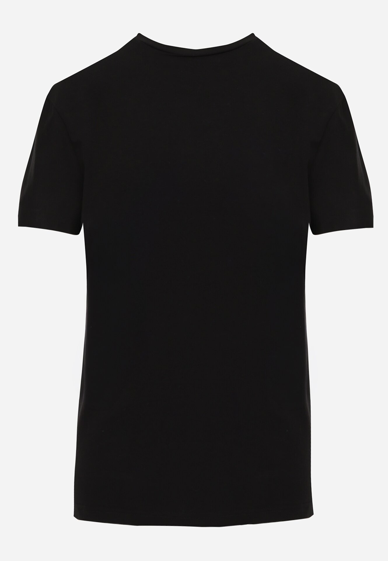  Tricou Negru de bumbac cu croi clasic Xloette