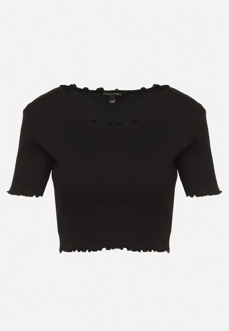  Tricou Negru Striat din bumbac Adlesa