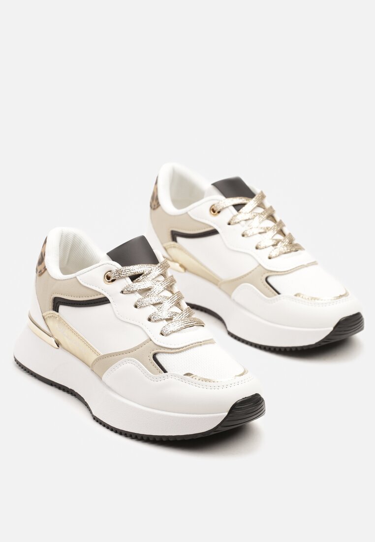 tulipano Adidași Albi Decorați cu inscripție și cu imprimeu leopard Wakkaria