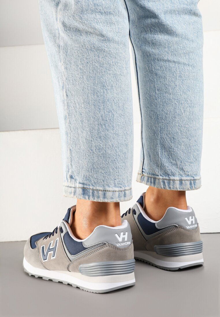 van horn Sneakers Gri cu Aplicație Geometrică Halaniela