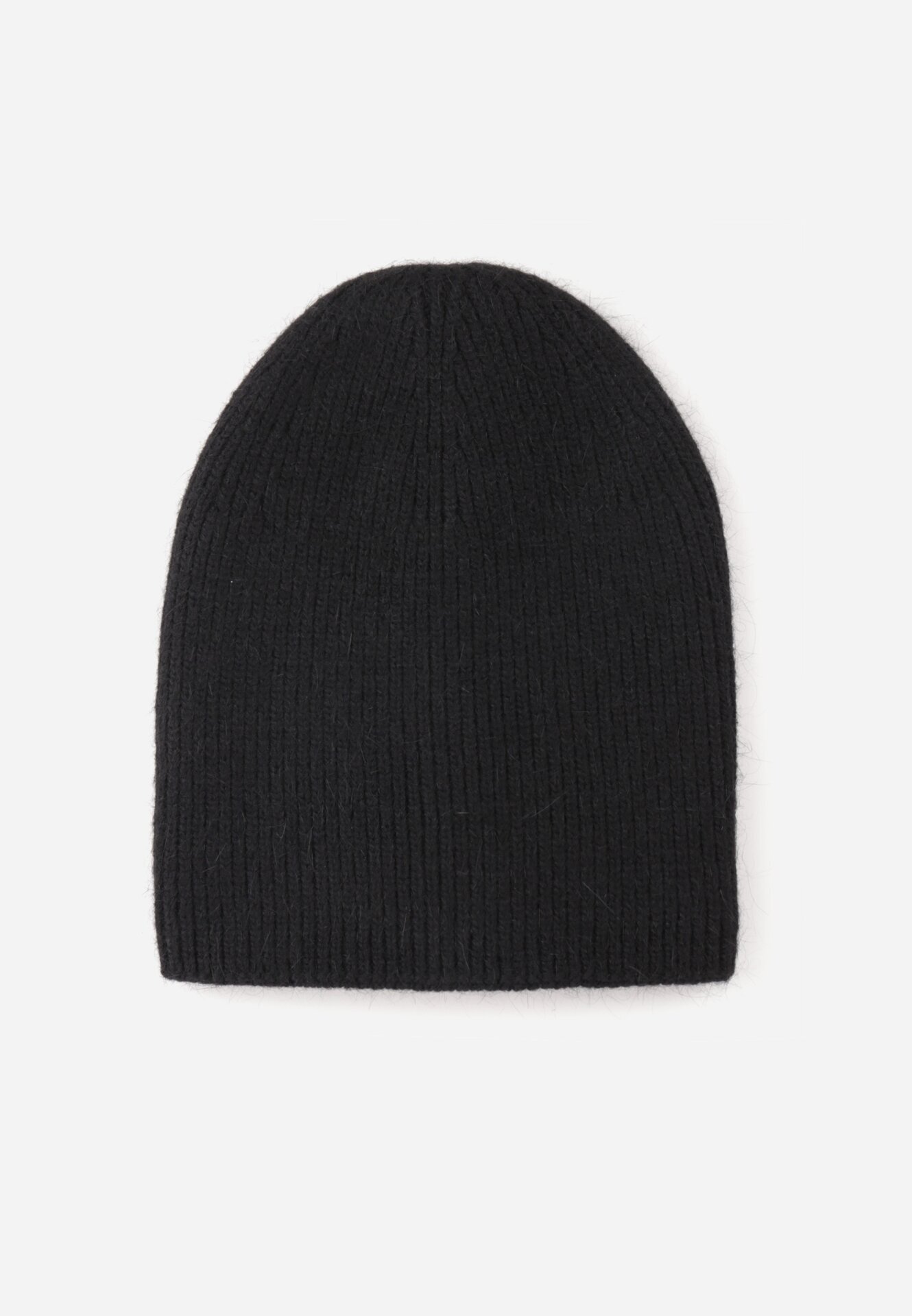 versoli Căciulă din viscoză în stil clasic Beanie cu strat dublu de tricotaj Debnat Neagră
