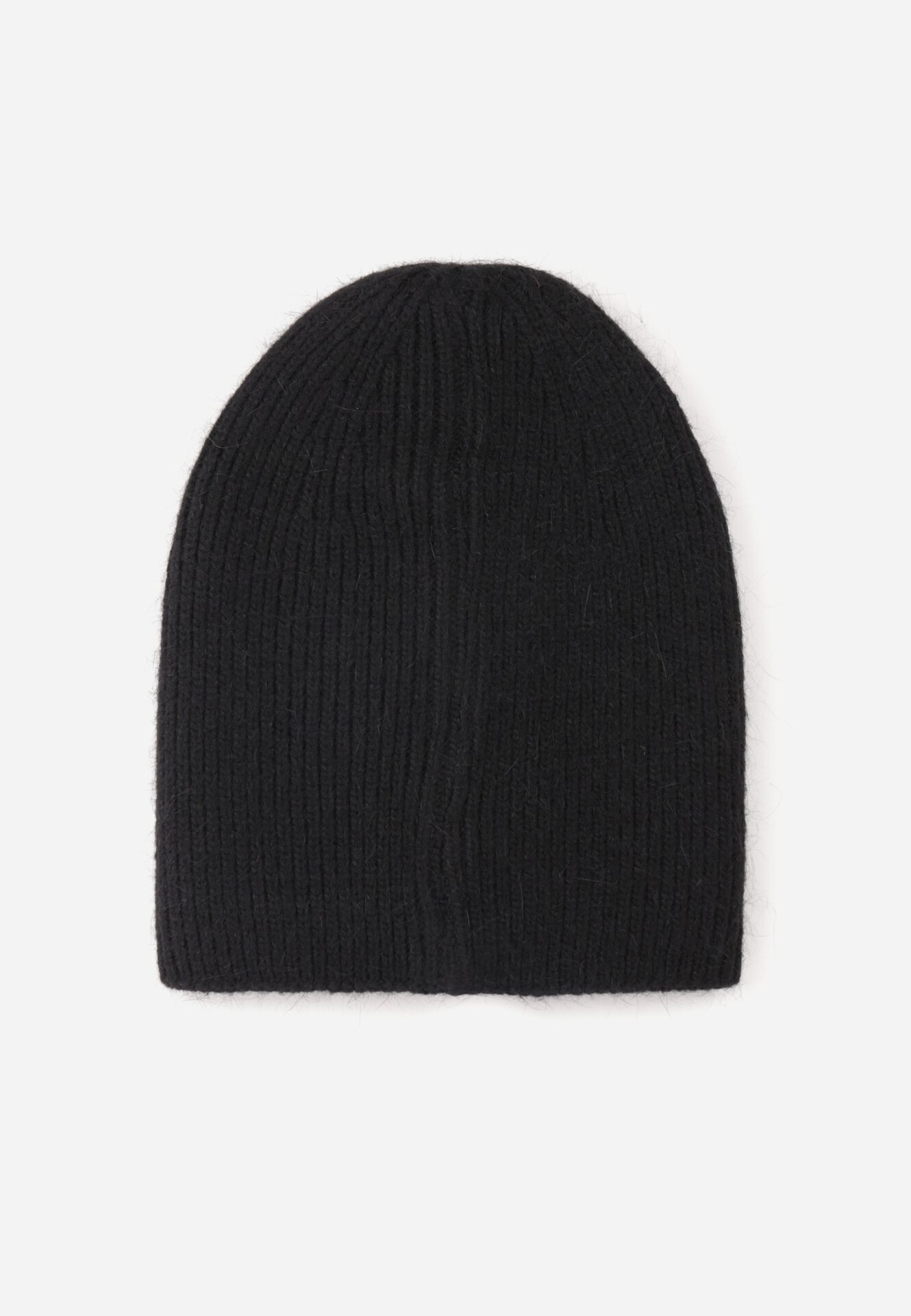 versoli Căciulă din viscoză în stil clasic Beanie cu strat dublu de tricotaj Debnat Neagră