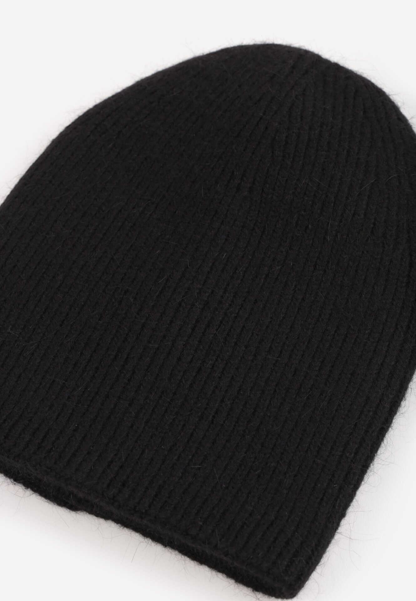 versoli Căciulă din viscoză în stil clasic Beanie cu strat dublu de tricotaj Debnat Neagră