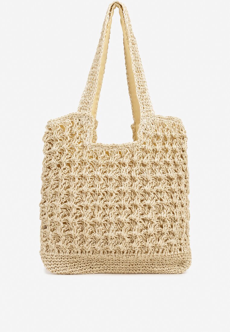versoli Geantă Bej de plajă Tip shopper în stil Boho Galira