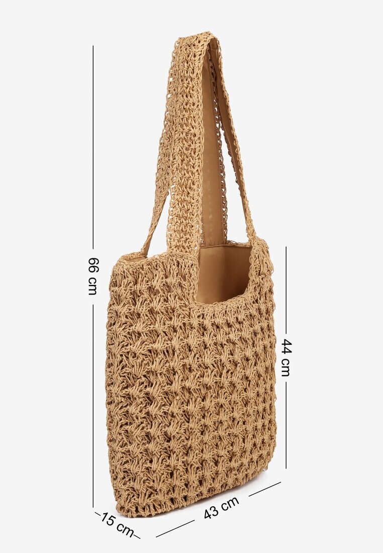 versoli Geantă Bej închis de plajă tip shopper în stil boho Galira
