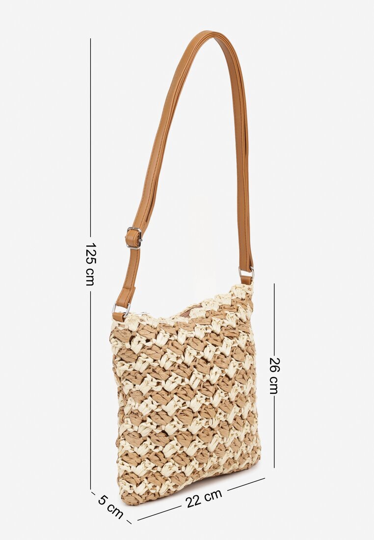 versoli Geantă de plajă bej cu model geometric Odilisse