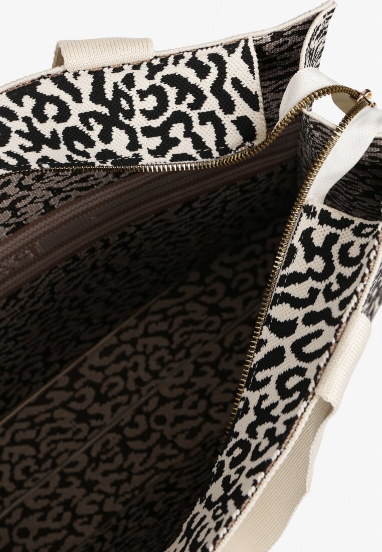 versoli Geantă Neagră Dreptunghiulară Shopper cu închidere cu fermoar Salaniela