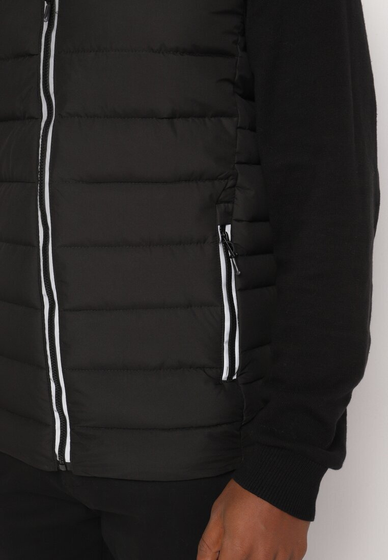  Vestă Neagră cu glugă detașabilă și element reflectorizant Atteleen