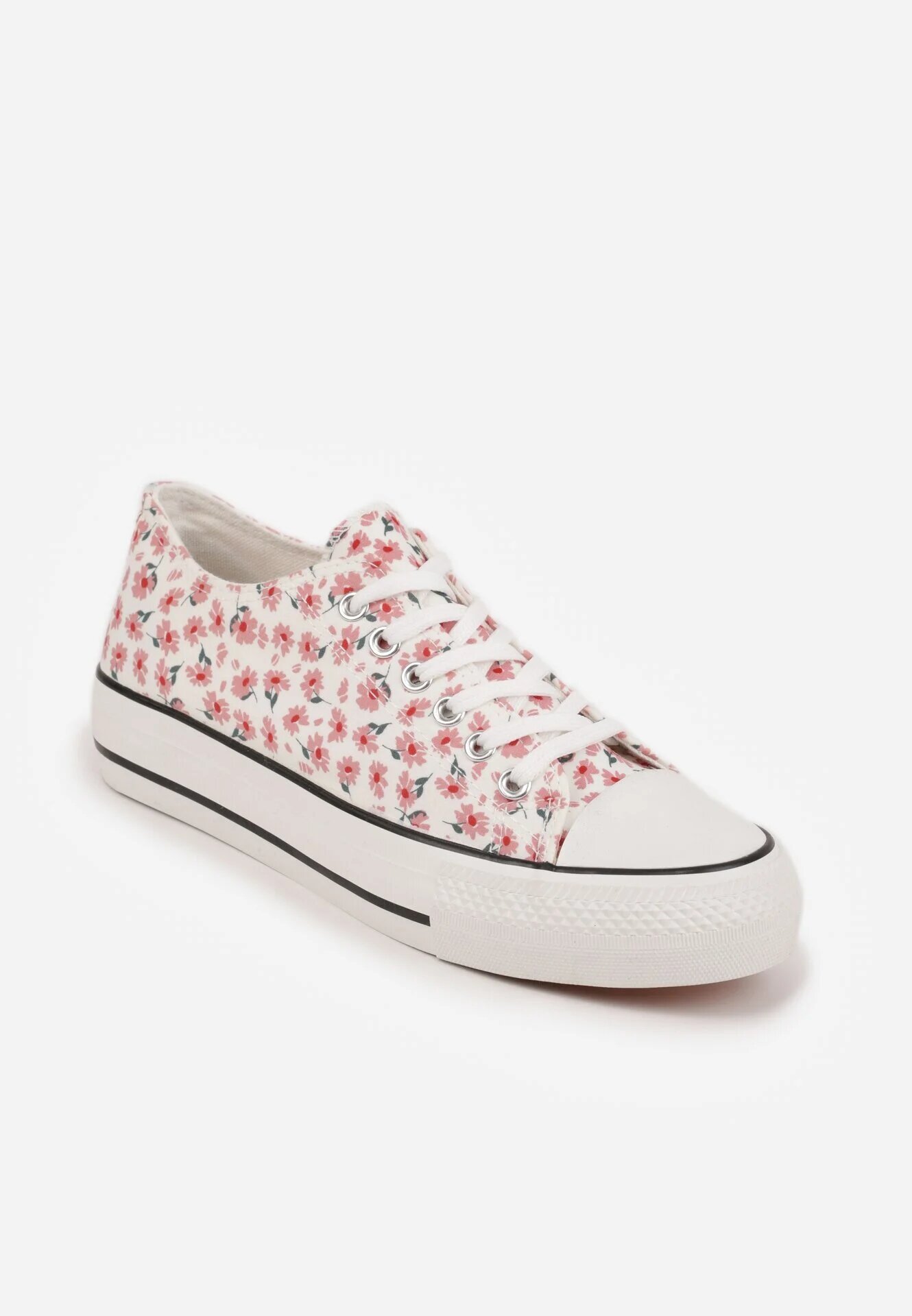 via giulia Adidași Roz cu carâmb decorat cu model floral Folaianna