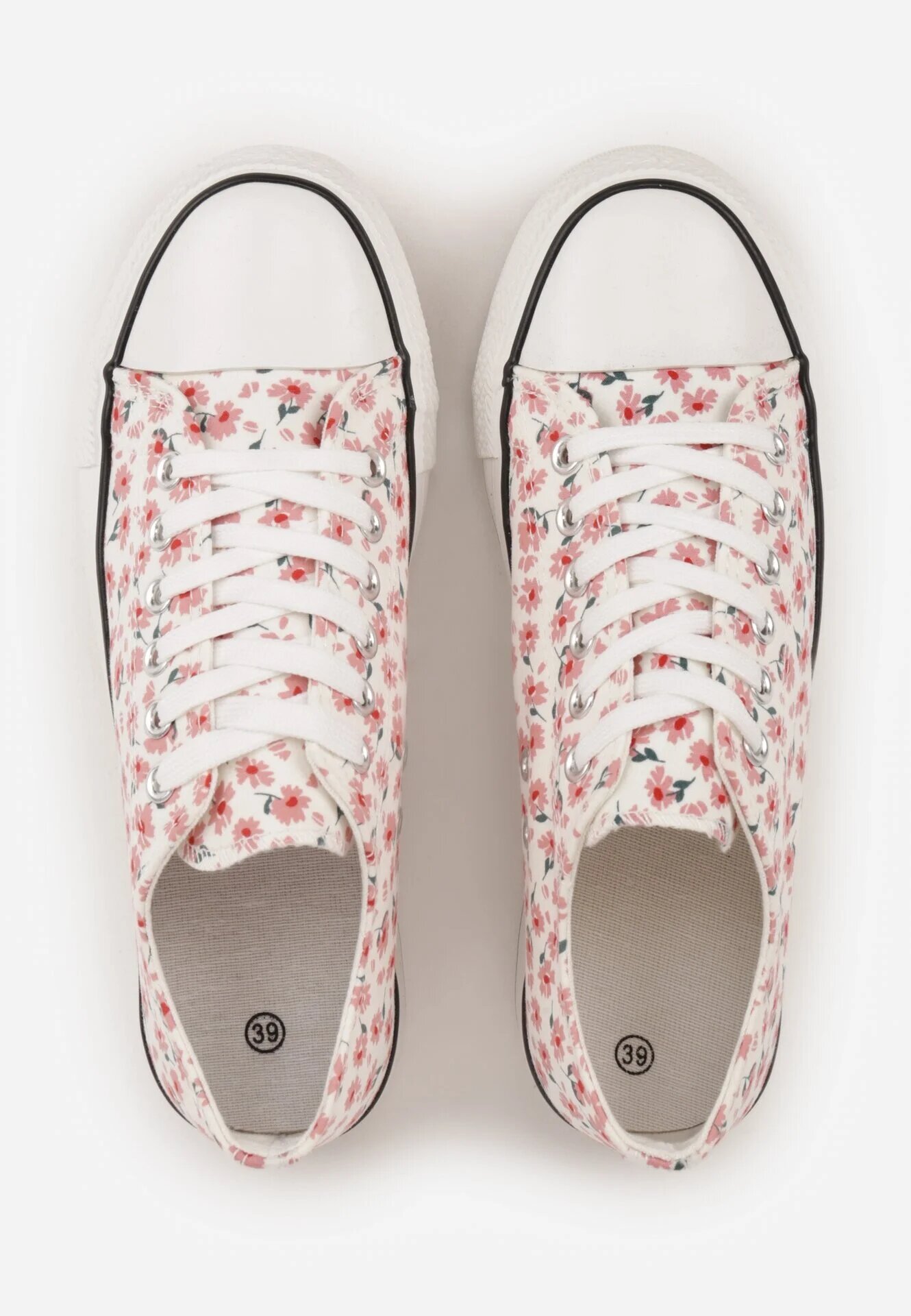 via giulia Adidași Roz cu carâmb decorat cu model floral Folaianna