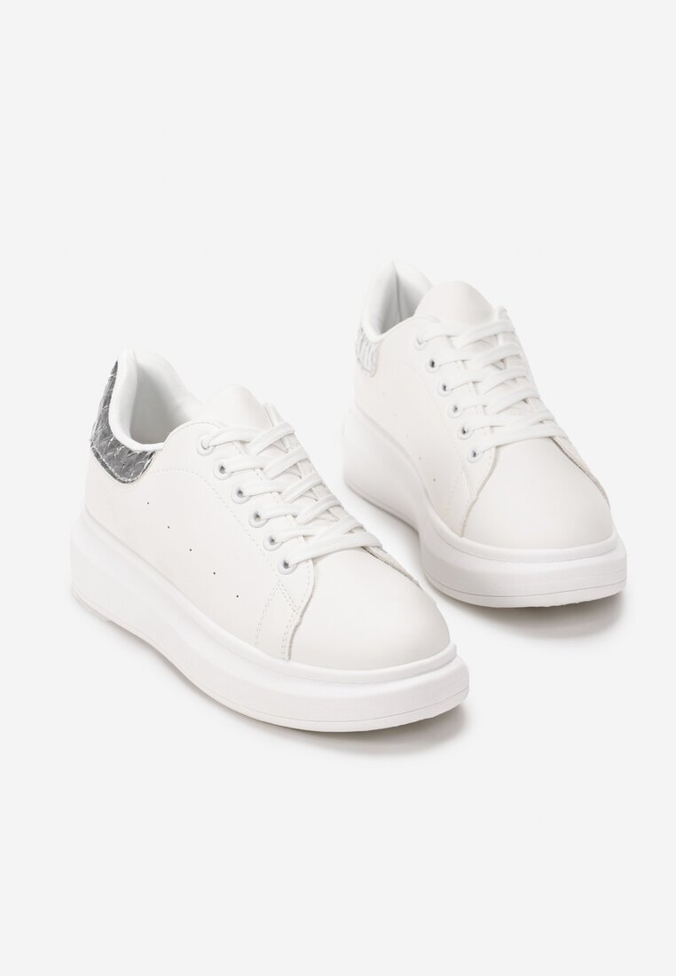 vices Adidași Alb-Argintii cu Talpă Groasă Hypnotic