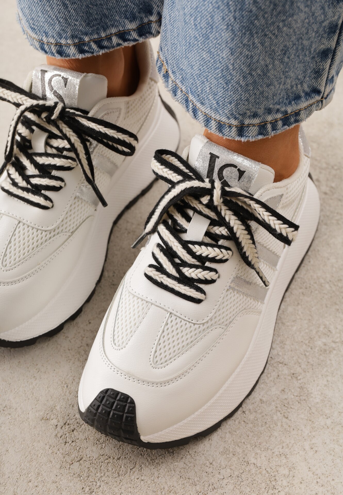 vices Adidași Albi în Stil Streetwear cu Talpă Groasă Ilinatea
