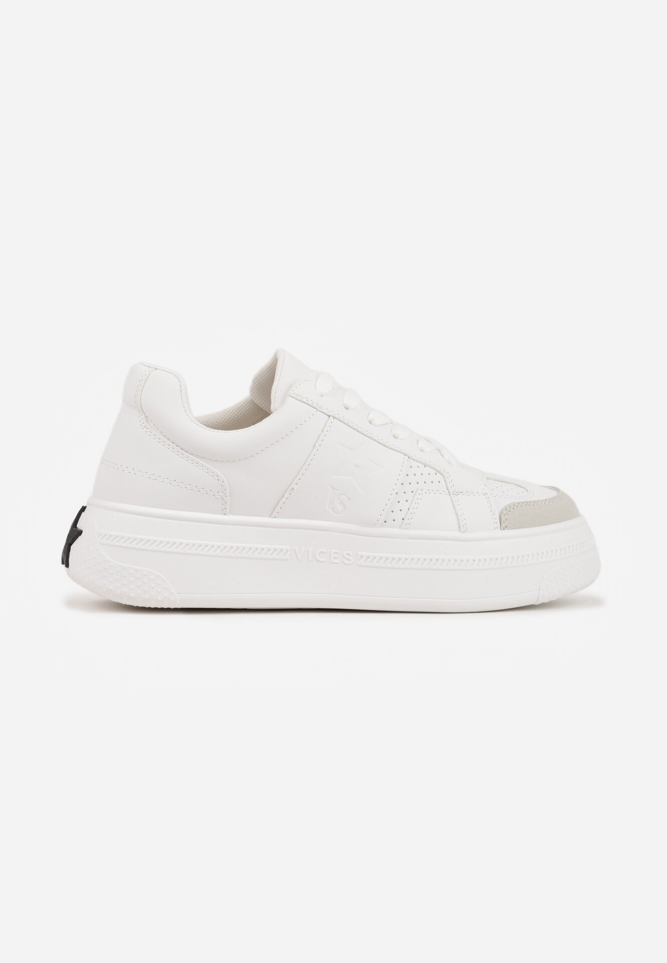 vices Adidași Albi pe Talpă Groasă Decorați cu o Stea Fenalia