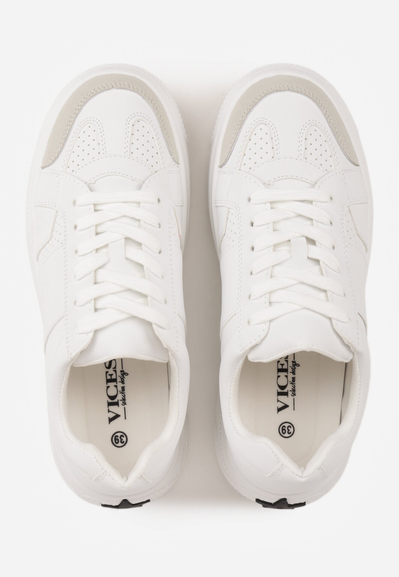vices Adidași Albi pe Talpă Groasă Decorați cu o Stea Fenalia
