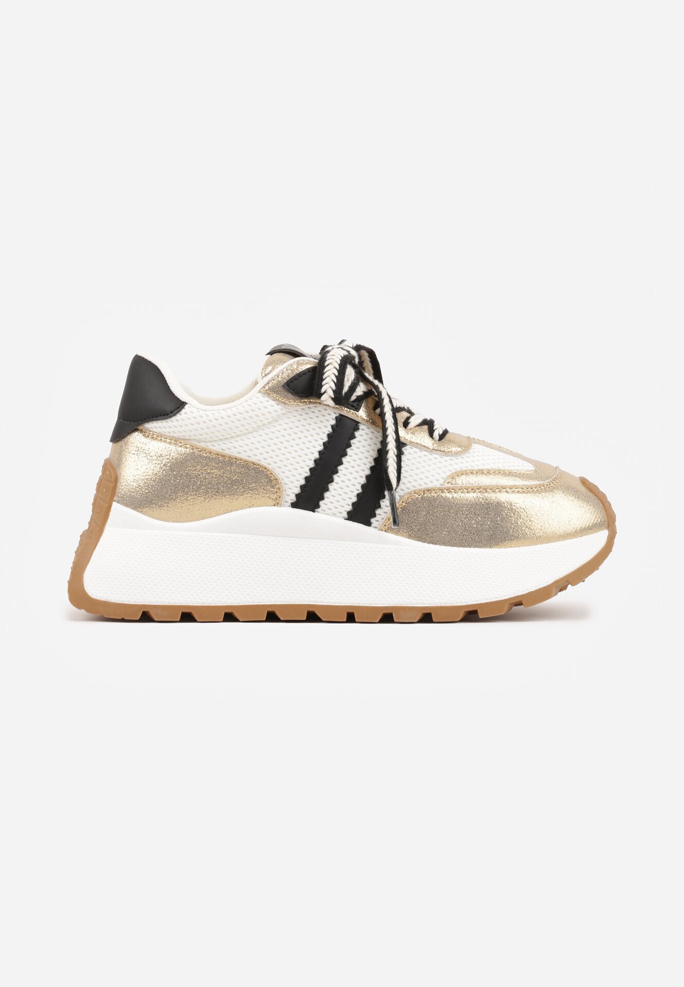 vices Adidași Aurii în Stil Streetwear pe Talpă Groasă Ilinatea