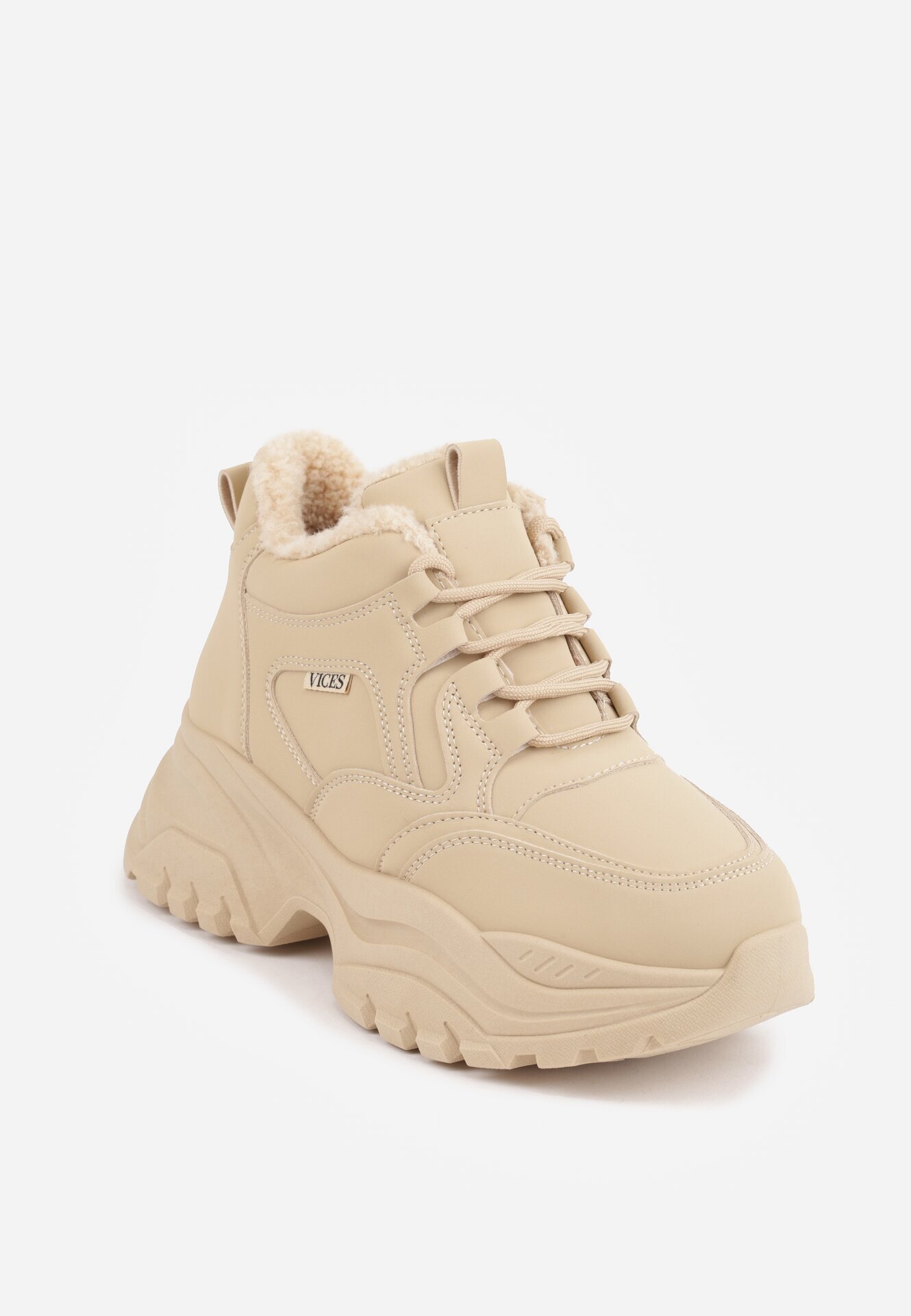 vices Adidași Bej închis Stil Trapper Chunky cu talpă groasă Leandre