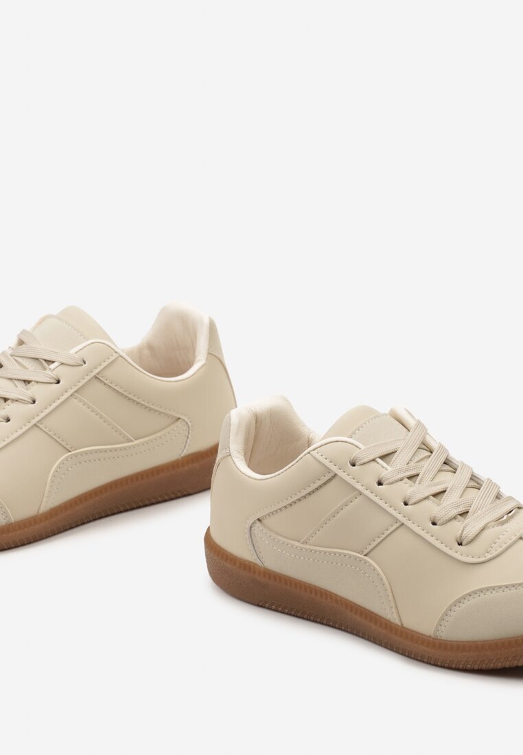 vices Adidași Bej până la gleznă cu cusături decorative Erdafa