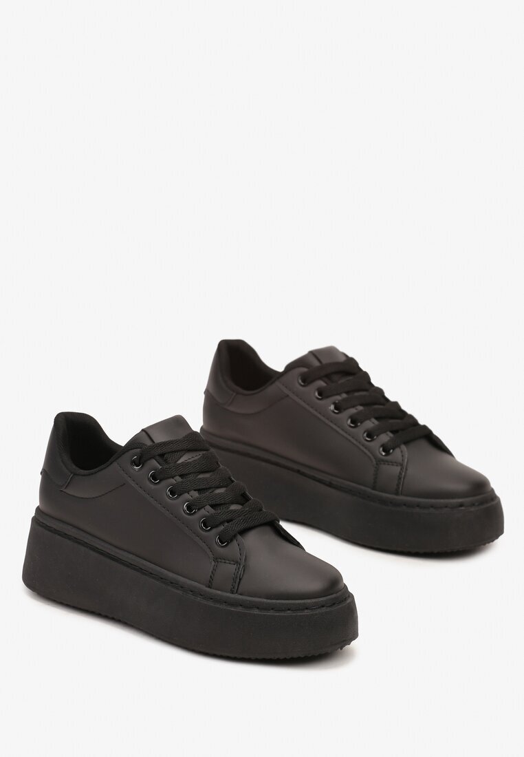 vices Adidași Casual Negre cu Talpă Groasă Tiadonia