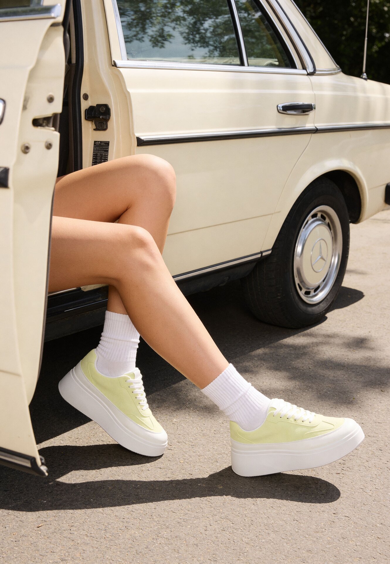 vices Adidași Galbeni pe Platformă în Stilul anilor '90 Donah