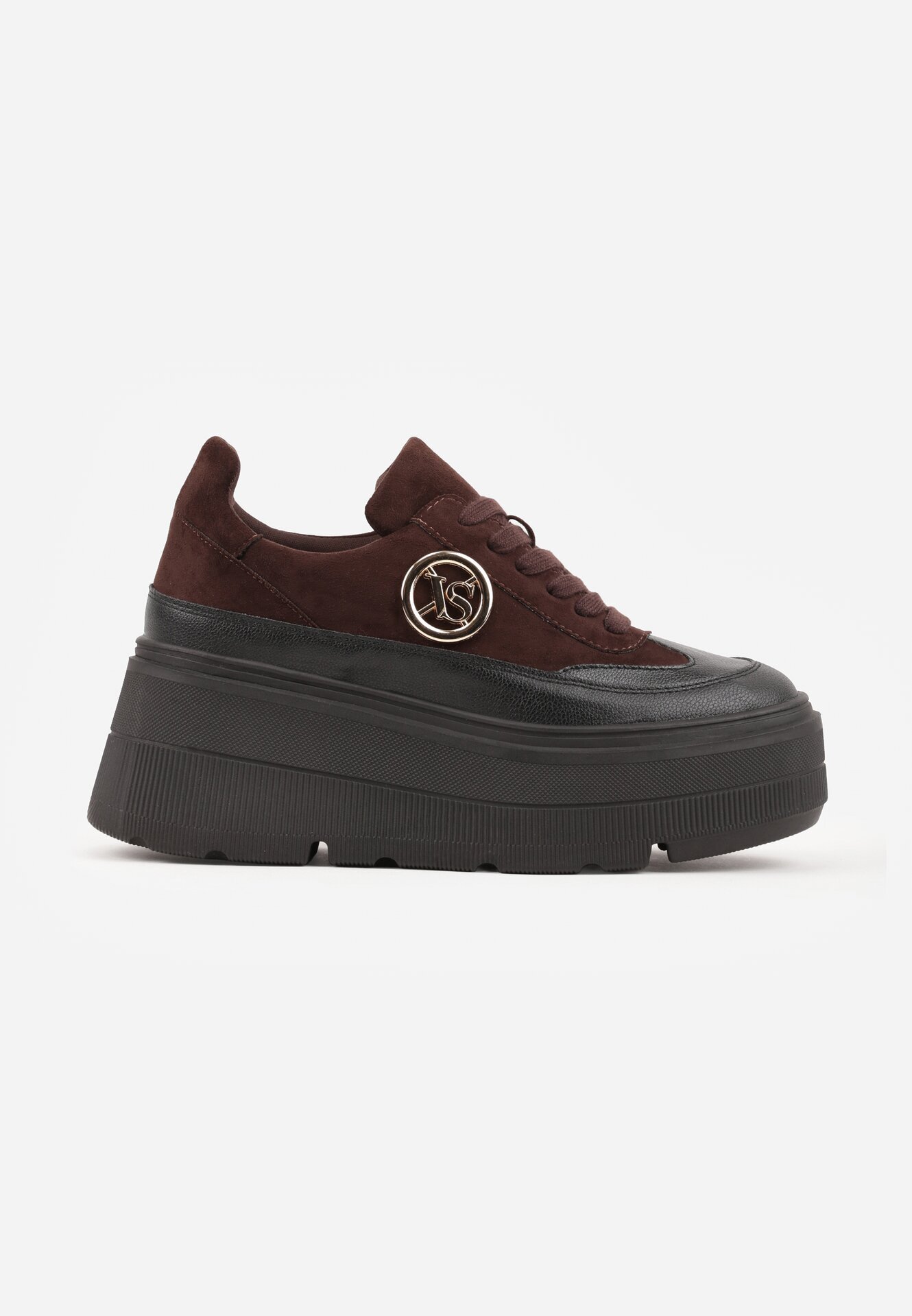vices Adidași Maro cu platformă Decorați cu aplicație rotundă Wodvire