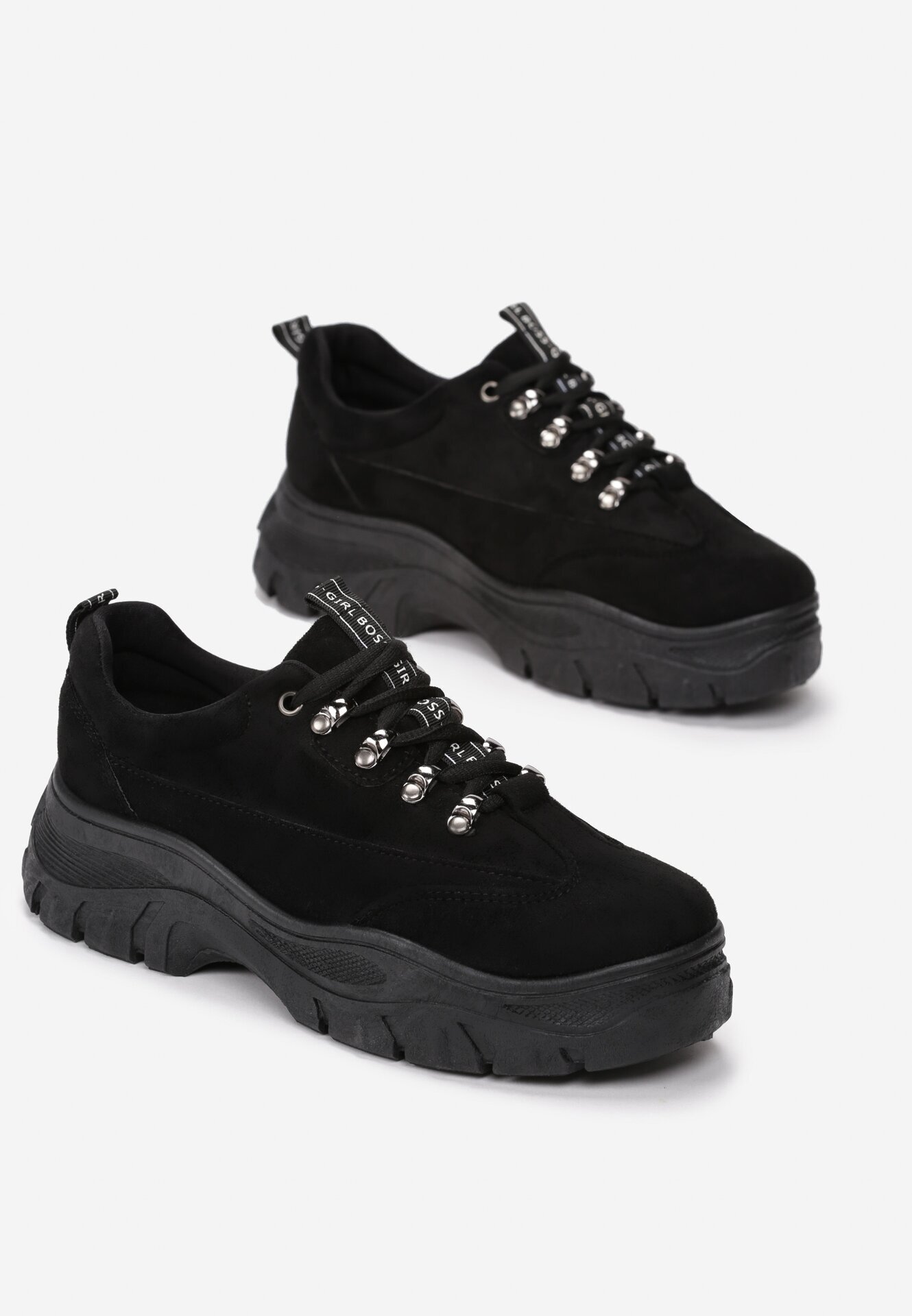 vices Adidași Negri din imitație de piele întoarsă Merellien