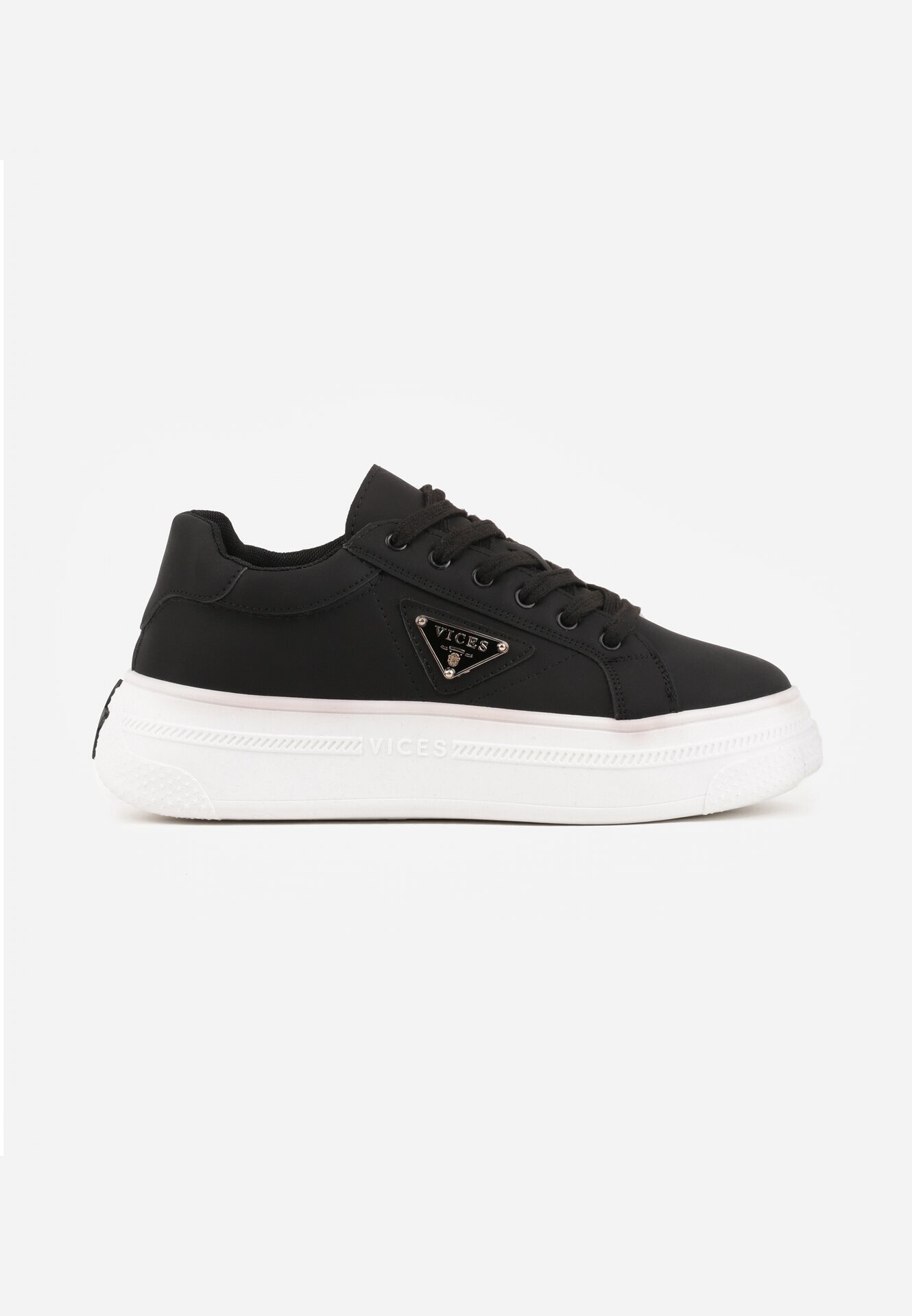 vices Adidași Negri pe Talpă Groasă cu profil aderent Decorată cu Stea Natevia