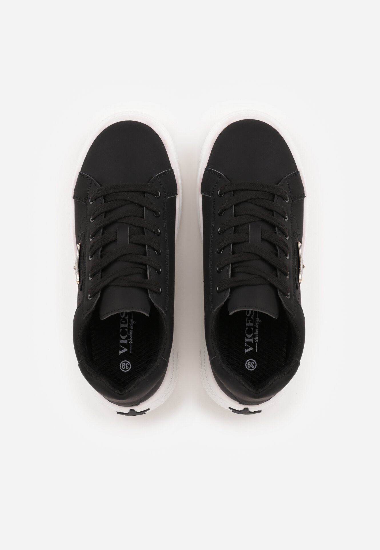 vices Adidași Negri pe Talpă Groasă cu profil aderent Decorată cu Stea Natevia