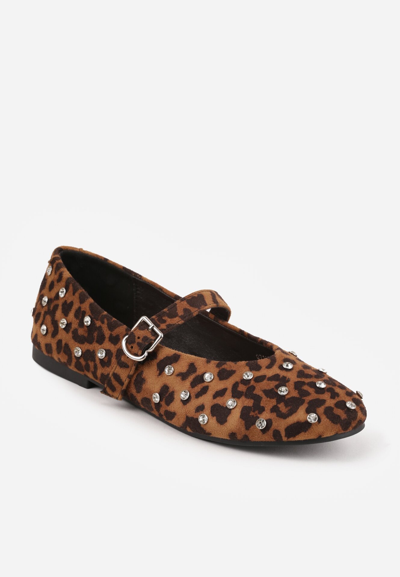 vices Balerini Leopard cu ținte curea cu cataramă și branț din piele Riletra