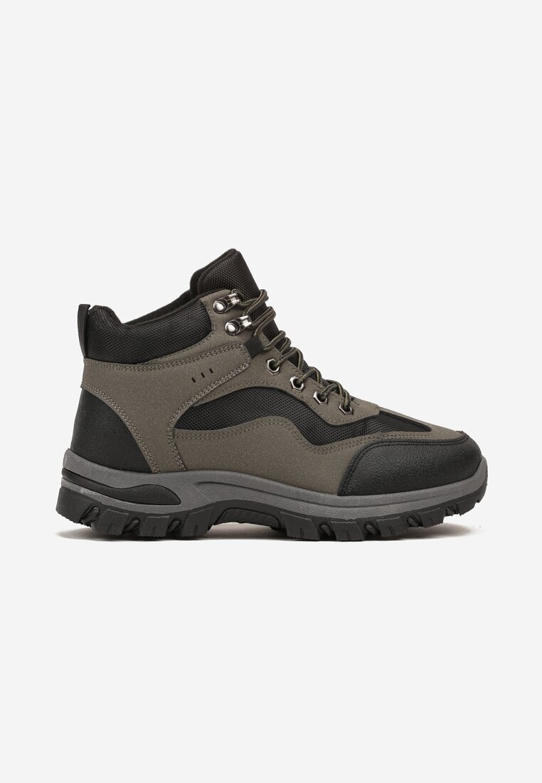vices Bocanci trekking trapper Negru-Verde cu Model Geometric Anerisse