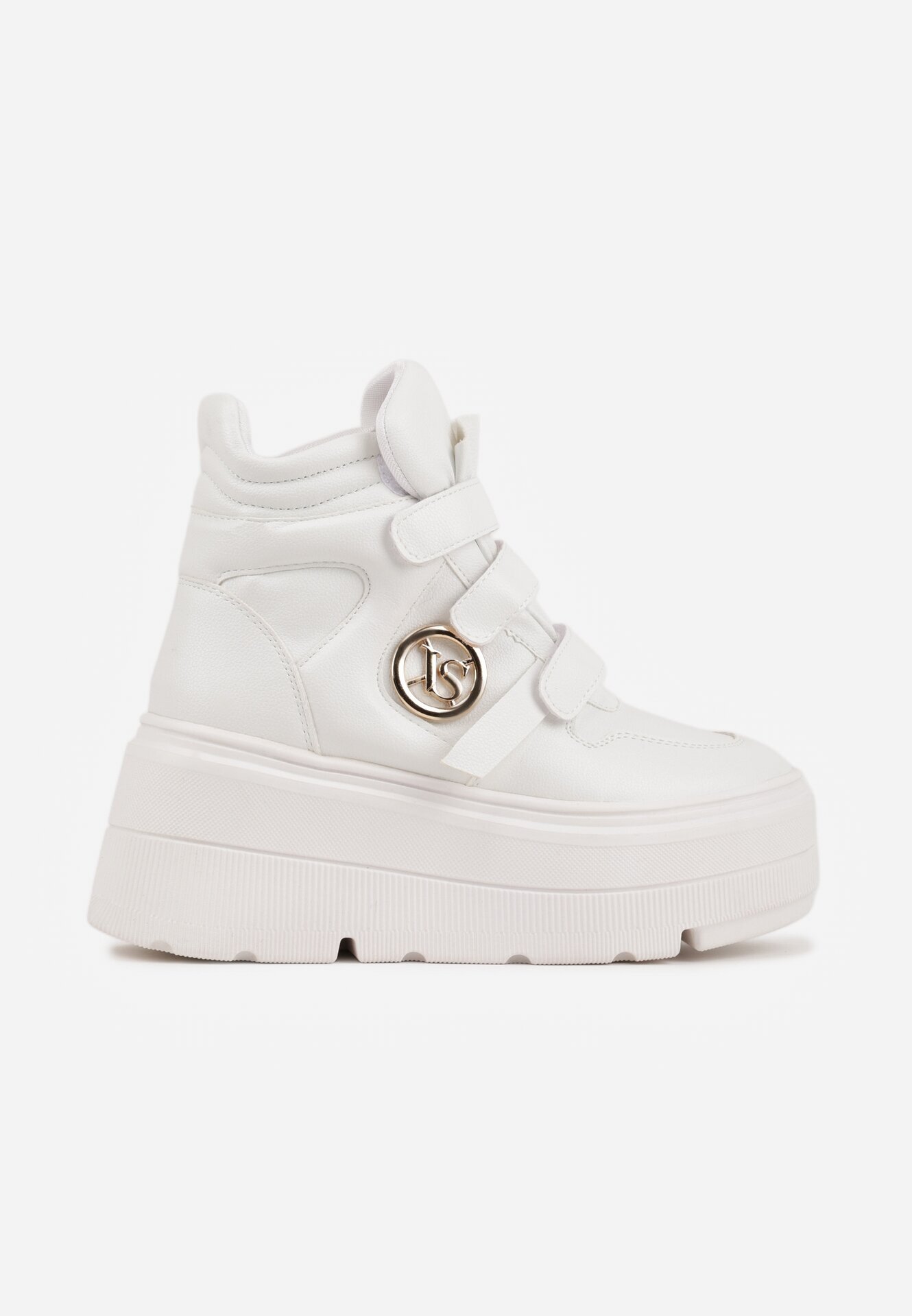 vices Botine Albe stil sneakers pe platformă Afirriva