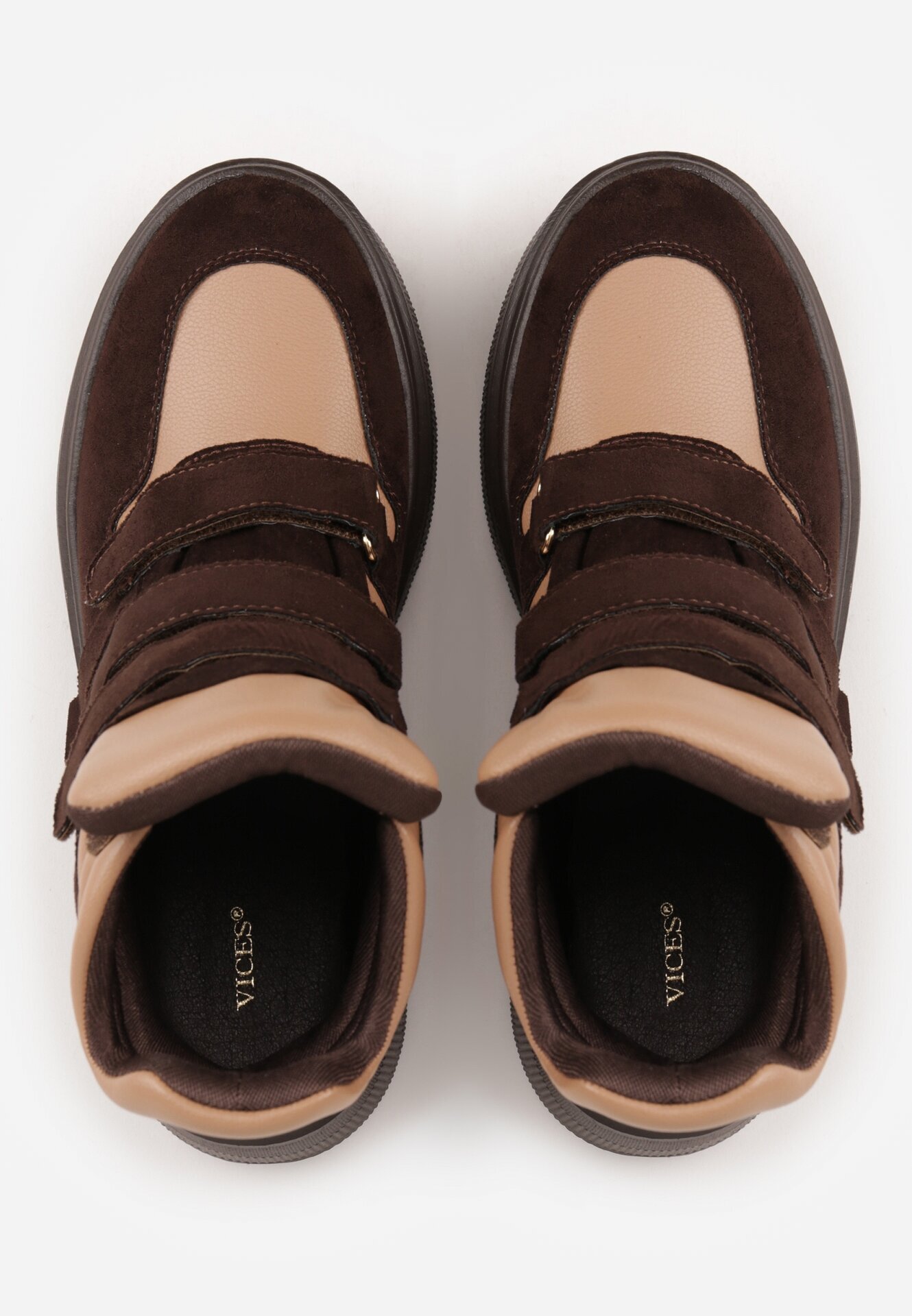 vices Botine Bej-Maro în stil sneakers pe platformă Afirriva