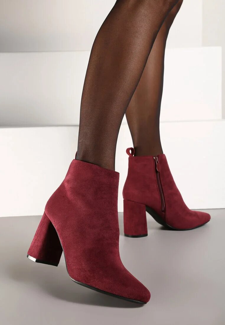 vices Botine bordo clasice izolate cu toc Ittamara