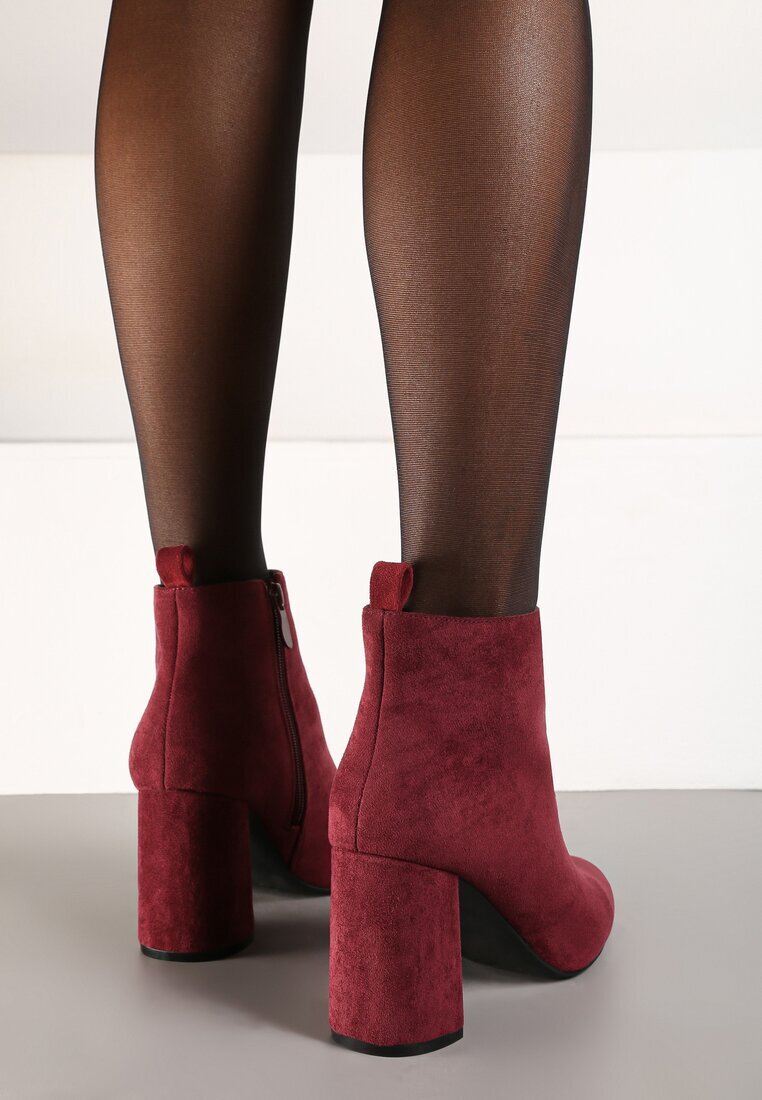 vices Botine bordo clasice izolate cu toc Ittamara