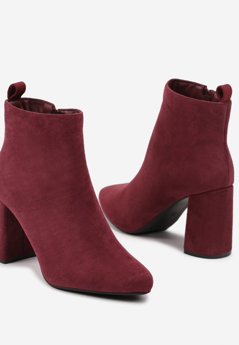 vices Botine bordo clasice izolate cu toc Ittamara