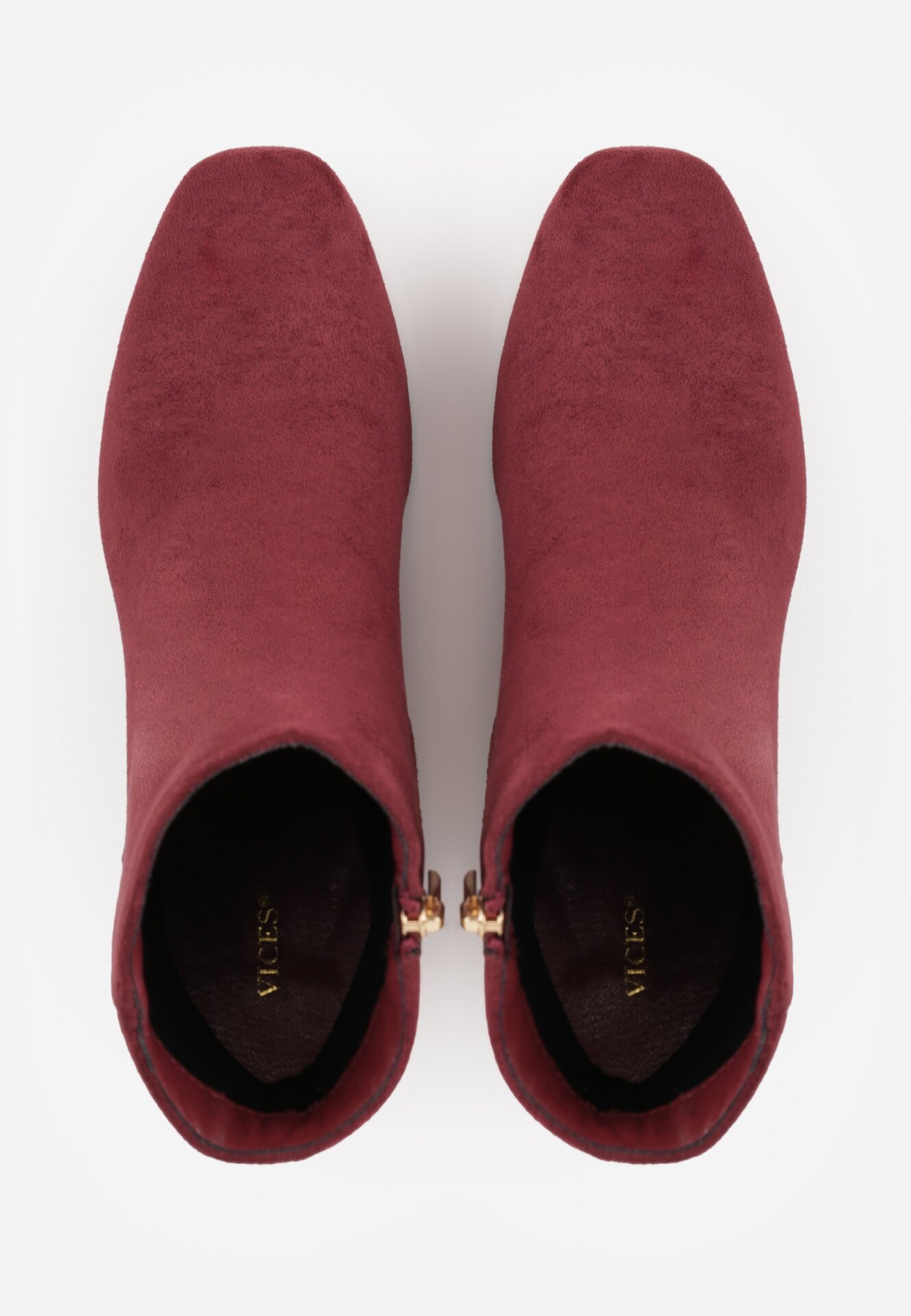 vices Botine Bordo cu toc decorate cu cristale Vortiola