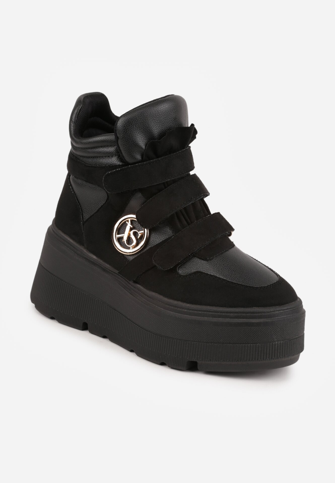 vices Botine Negre Stil Sneakers cu Platformă Afirriva