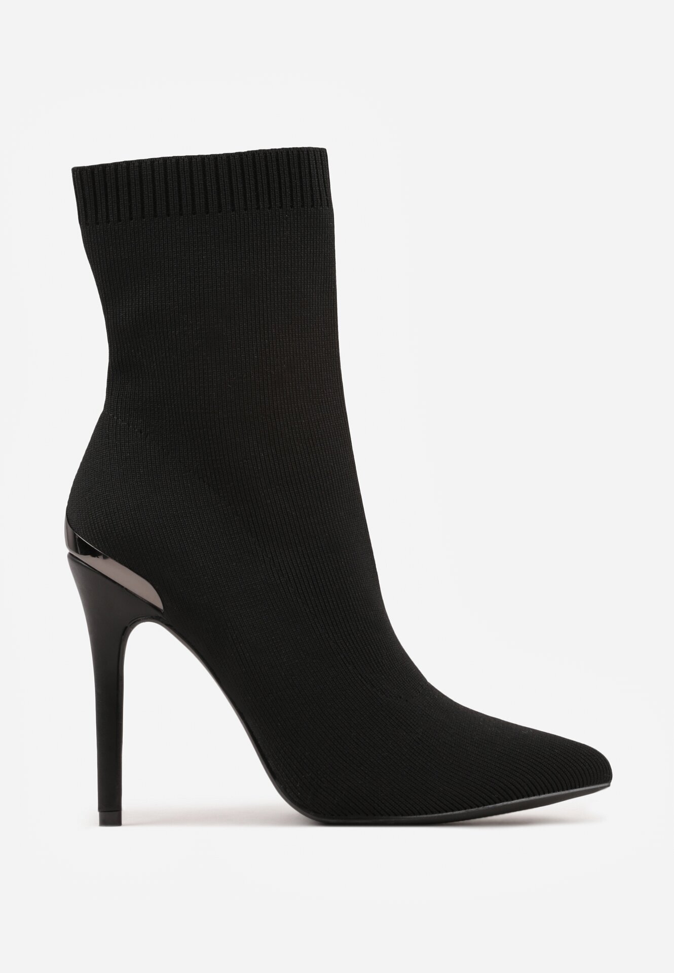 vices Botine stil șosetă Negre cu toc stiletto cu vârf ascuțit Brettalie