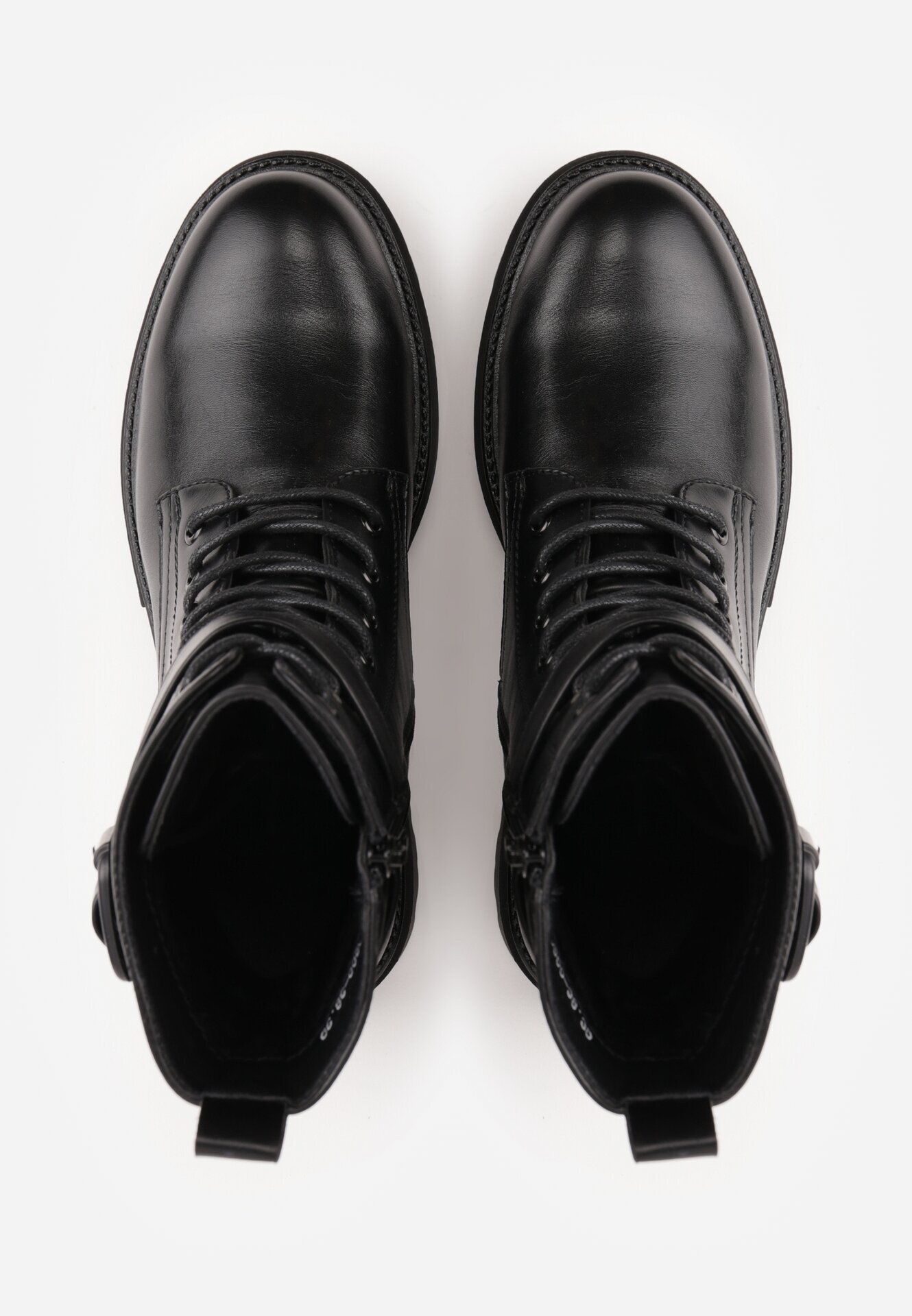 vices Botine Worker Negre cu Curea Decorativă cu Cataramă Feillis