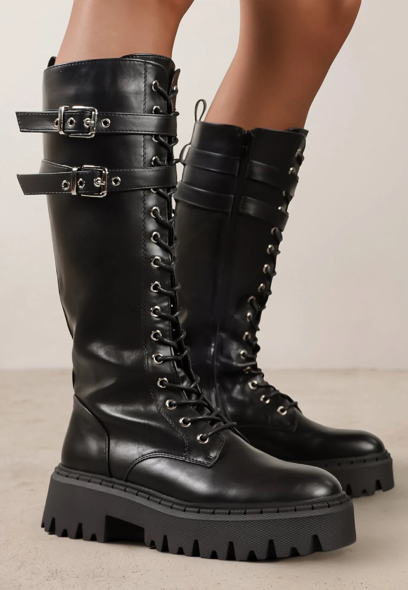 vices Cizme Worker Negre cu Catarame Decorative Enorpie