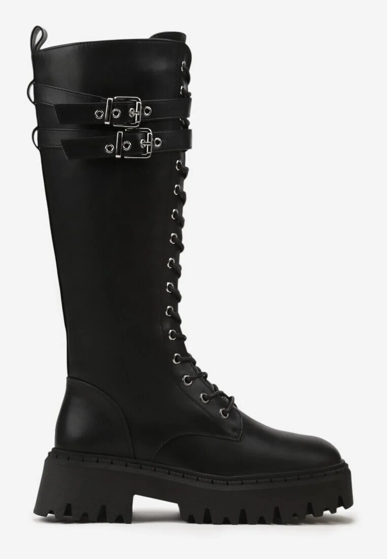 vices Cizme Worker Negre cu Catarame Decorative Enorpie